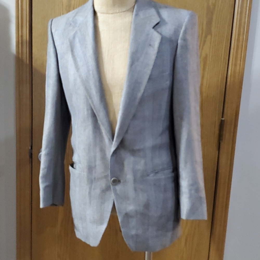 Yves Saint Laurent grey striped blazer suit jacket